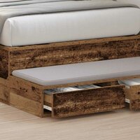 Bedlades met lade Oudhout 100 x 36,5 x 16,5 cm Bewerkt hout 4