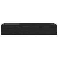 Bedlades met lade Zwart Eiken 80 x 36,5 x 16,5 cm Bewerkt hout 6