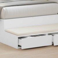 Bedlades met lade Wit 90 x 36,5 x 16,5 cm Bewerkt hout 4