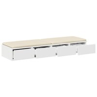 Bedlades met lade Wit 120 x 36,5 x 16,5 cm Bewerkt hout 3