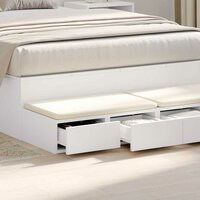 Bedlades met lade Wit 120 x 36,5 x 16,5 cm Bewerkt hout 4