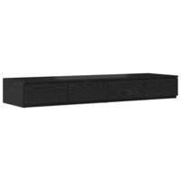 Bedlades met lade Zwart Eiken 120 x 36,5 x 16,5 cm Bewerkt hout 2