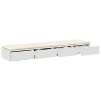 Bedlades met lade Wit 140 x 36,5 x 16,5 cm Bewerkt hout 3