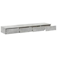 Bedlades met lade Beton Grijs 140 x 36,5 x 16,5 cm Bewerkt hout 5