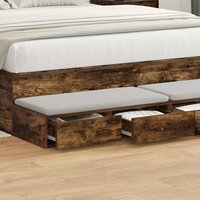 Bedlades Gerookt eiken 150 x 36,5 x 16,5 cm Bewerkt hout 4