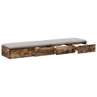 Bedlades Gerookt eiken 160 x 36,5 x 16,5 cm Bewerkt hout 3