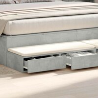 Bedlades met lade Beton Grijs 180 x 36,5 x 16,5 cm Bewerkt hout 4