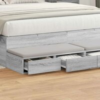 Bedlades Grijs Sonoma 135 x 36,5 x 16,5 cm Bewerkt hout 4
