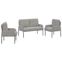 Sofa-Sets 3 pcs Lichtgrijs 115 x 56 x 80 cm Multiplex 2