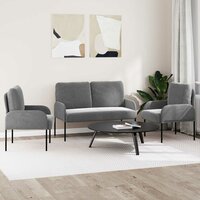 Sofa-Sets 3 pcs Donkergrijs 115 x 56 x 80 cm Multiplex 3