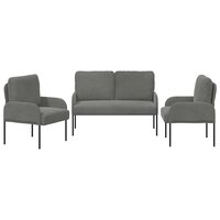 Sofa-Sets 3 pcs Donkergrijs 115 x 56 x 80 cm Multiplex 6