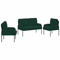 Sofa-Sets 3 pcs Donkergroen 115 x 56 x 80 cm Multiplex 2