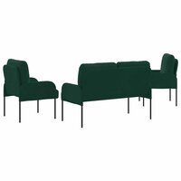 Sofa-Sets 3 pcs Donkergroen 115 x 56 x 80 cm Multiplex 7