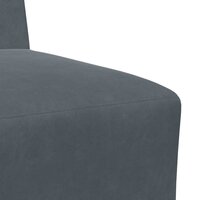 Modulaire bank zonder armleuningen donkergrijs 55 cm fluweel 7