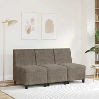 Modulaire bank zonder armleuningen donkergrijs 55 cm imitatiesu&egrave;de 3