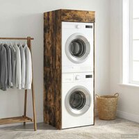 Wasmachinekast Gerookt eiken 67,5 x 68 x 200 cm Bewerkt hout 4