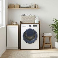Wasmachinekast Gerookt eiken 67,5 x 62 x 97 cm Bewerkt hout 4