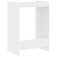 Wasmachinekast met opslag Wit 67,5 x 48 x 97 cm Bewerkt hout 7