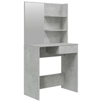 Kaptafel met spiegel 74,5x40x141 cm betongrijs 2
