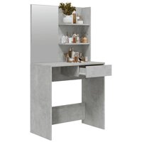 Kaptafel met spiegel 74,5x40x141 cm betongrijs 5