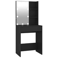 Kaptafel met LED-verlichting 60x40x140 cm zwart 2