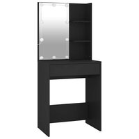 Kaptafel met LED-verlichting 60x40x140 cm zwart 3