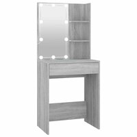Kaptafel met LED-verlichting 60x40x140 cm grijs sonoma eiken 2
