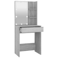 Kaptafel met LED-verlichting 60x40x140 cm grijs sonoma eiken 4