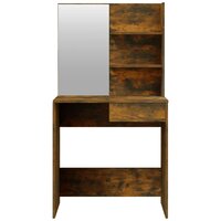 Kaptafel met spiegel 74,5x40x141 cm gerookt eikenkleurig 6