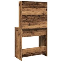 Kaptafel met spiegel 74,5x40x141 cm oud houtkleurig 6