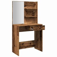 Kaptafel met spiegel 74,5x40x141 cm oud houtkleurig 7