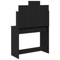 Kaptafel met lade Zwart Eiken 96 x 39 x 142 cm Bewerkt hout 6
