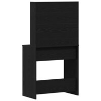 Kaptafel Zwart Eiken 74,5 x 40 x 141 cm Bewerkt hout 6