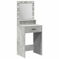 Kaptafel met lade Beton Grijs 50 x 41 x 135 cm Bewerkt hout 2