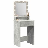 Kaptafel met lade Beton Grijs 50 x 41 x 135 cm Bewerkt hout 3