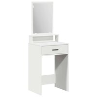 Kaptafel met lade Wit 50 x 41 x 140 cm Bewerkt hout 2
