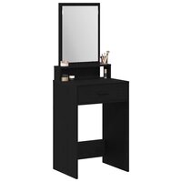Kaptafel met lade Zwart Eiken 50 x 41 x 140 cm Bewerkt hout 3