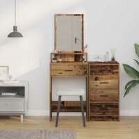 Kaptafel met lade Oudhout 50 x 41 x 140 cm Bewerkt hout 4