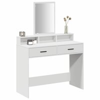Kaptafel met lade Wit 100 x 41 x 140 cm Bewerkt hout 3