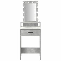 Kaptafel met lade Grijs 50 x 41 x 140 cm Bewerkt hout 5