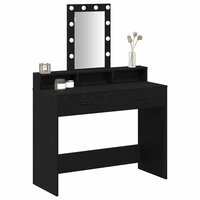 Kaptafel met lade Zwart 100 x 41 x 140 cm Bewerkt hout 3