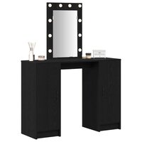 Kaptafel met opslag Zwart 102 x 33 x 135 cm Bewerkt hout 3