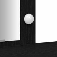 Kaptafel met opslag Zwart 102 x 33 x 135 cm Bewerkt hout 8