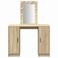 Kaptafel met opslag Bruin 102 x 33 x 135 cm Bewerkt hout 5