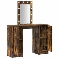 Kaptafel met opslag Bruin 102 x 33 x 135 cm Bewerkt hout 4