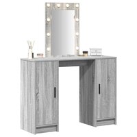 Kaptafel met opslag Grijs 102 x 33 x 135 cm Bewerkt hout 3