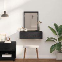 Kaptafel met lade Zwart 60 x 40 x 70 cm Bewerkt hout 4