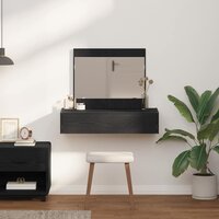 Kaptafel met lade Zwart 83 x 40 x 70 cm Bewerkt hout 4