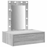 Kaptafel met lade Grijs 60 x 40 x 70 cm Bewerkt hout 2