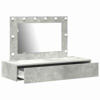 Kaptafel met lade Grijs 100 x 40 x 70 cm Bewerkt hout 4